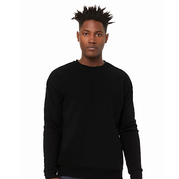 Bella + Canvas Unisex Vuxen Fleece Drop Shoulder Sweatshirt M D DTG Black M