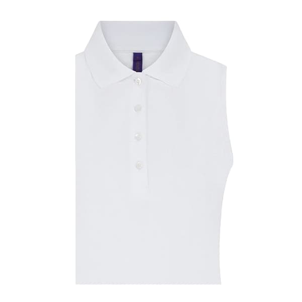Henbury Dam/Dam CoolPlus Ärmlös Pikétröja M Vit White M