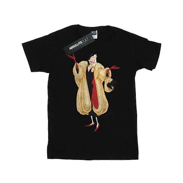 Disney Boys 101 Dalmatians Classic Cruella De Vil T-Shirt 12-13 Black 12-13 Years