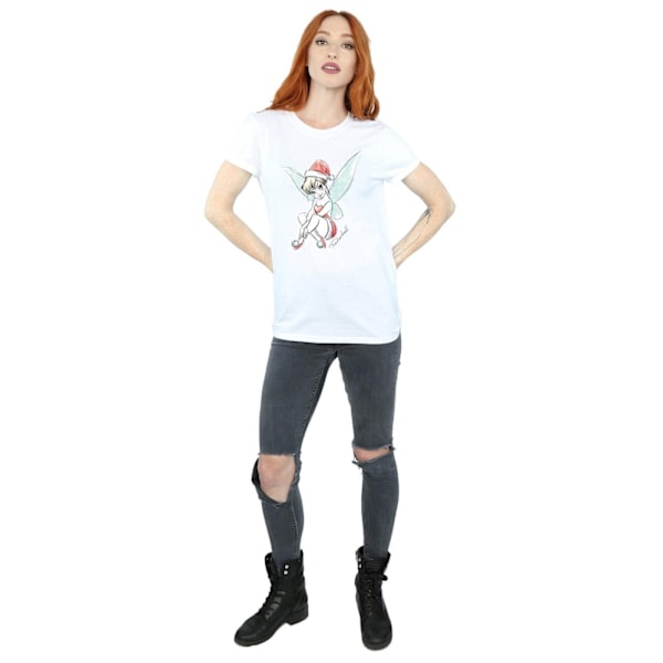 Disney Womens/Ladies Tinkerbell Julfe Cotton Boyfrien White XXL