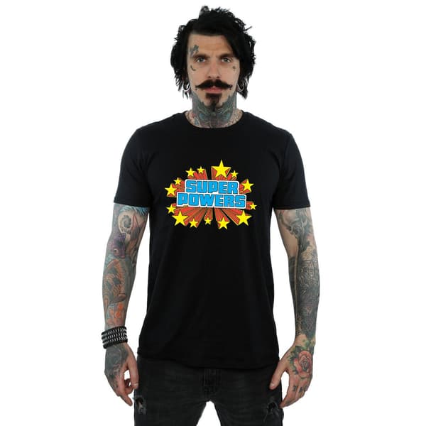 DC Comics Herr Super Powers Logotyp T-shirt S Svart Black S