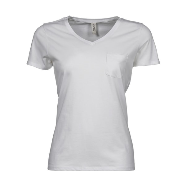 Tee Jays Dam/Dam Lyxig V-ringad T-shirt S Vit White S