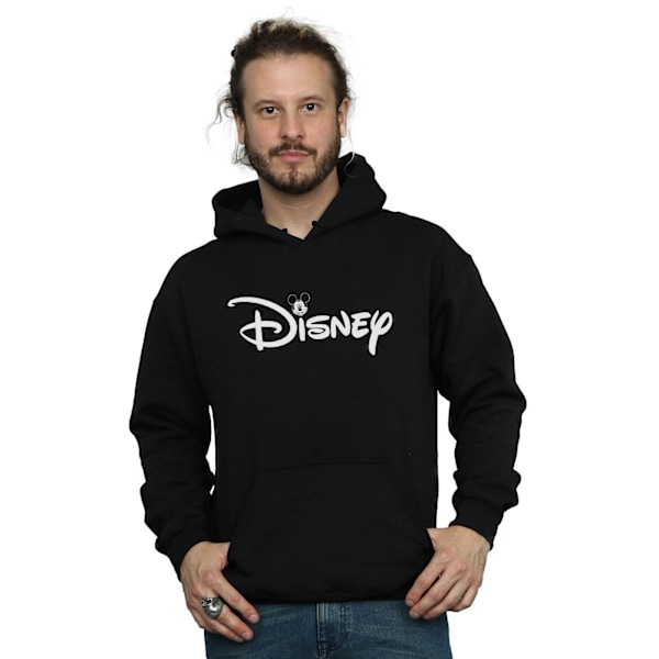 Disney Herr Mickey Mouse Huvudlogotyp Hoodie 4XL Svart Black 4XL