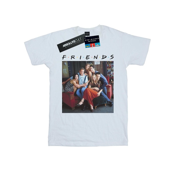 Friends Girls Group Photo Couch Bomull T-shirt 12-13 år Vit White 12-13 Years