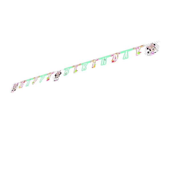 Disney Tropical Minnie Mouse Grattis på födelsedagen Banner En Storlek Flerfärgad Multicoloured One Size