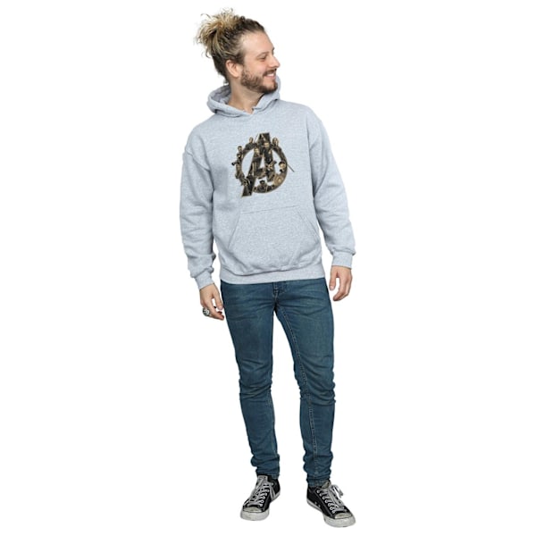 Avengers Infinity War Unisex Vuxen Logo Bomull Hoodie M Sport Sports Grey M