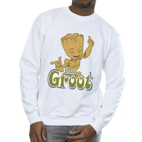 Guardians Of The Galaxy Män Groot Dancing Sweatshirt L Vit White L