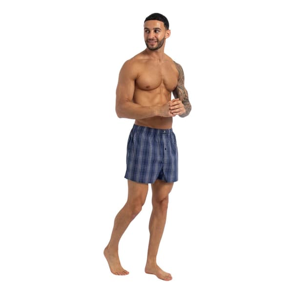 Kandor Daxhe Rutiga Vävd Boxershorts för Herr (6-pack) L Blå Blue L