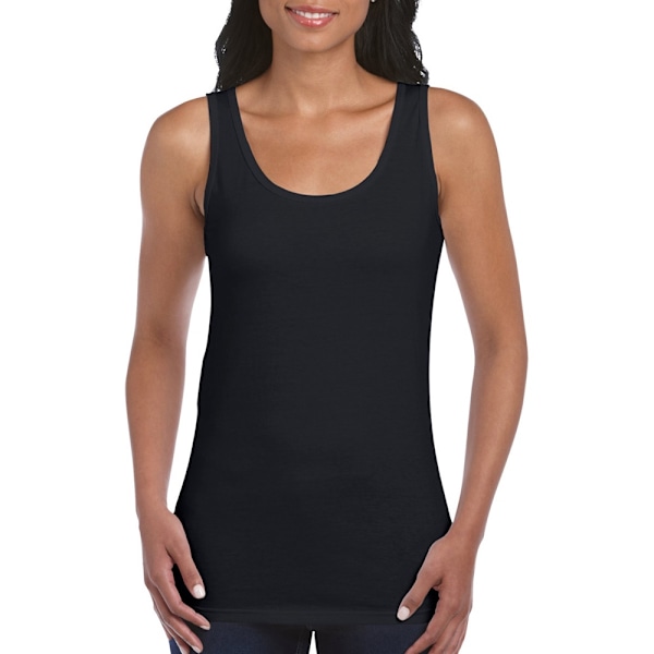 Gildan Ladies Soft Style Tank Top Vest 2XL Svart Black 2XL