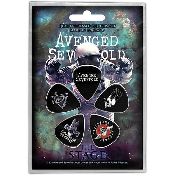 Avenged Sevenfold The Stage Plectrum (5-pack) One Size Svart Black/White/Red One Size