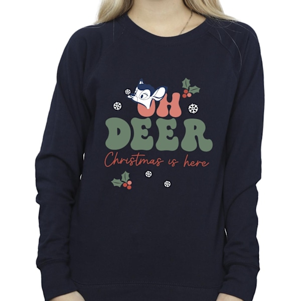 Disney Dam/Kvinnor Bambi Oh Deer Sweatshirt L Marinblå Navy Blue L
