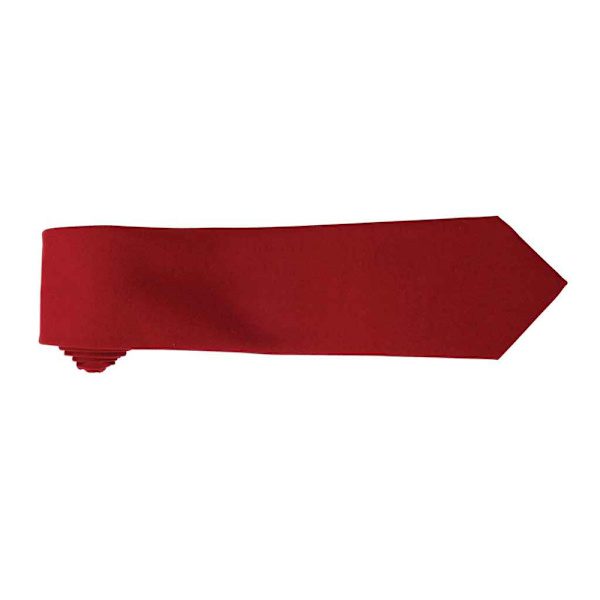 Premier Plain Polyester Tie One Size Burgundy Burgundy One Size