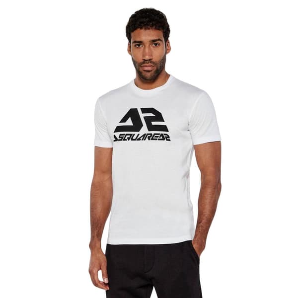 DSquared2 Herr T-shirt med djärv logotyp Cool Fit L Vit White L