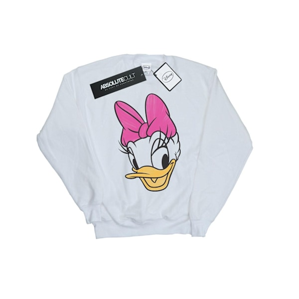 Disney Girls Daisy Duck Head Painted Sweatshirt 7-8 år Vit White 7-8 Years