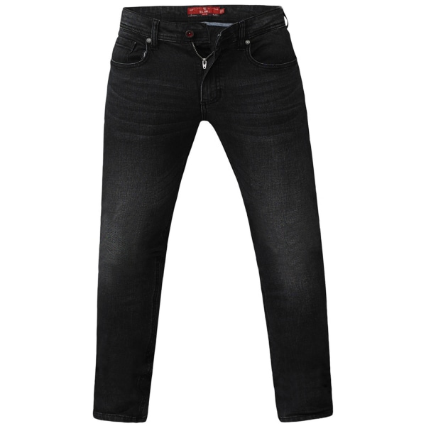 D555 Herr Benson King Size Tapered Fit Stretch Jeans 48L Grå S Grey Stonewash 48L