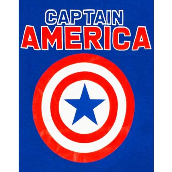 Captain America Boys Shield Long Pyjamas Set 2-3 Years Blue Blue 2-3 Years