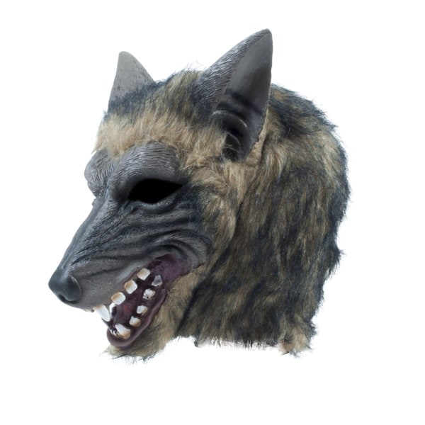Bristol Novelty Unisex Vuxna Brindle Effect Wolf Mask One Size Multicoloured One Size