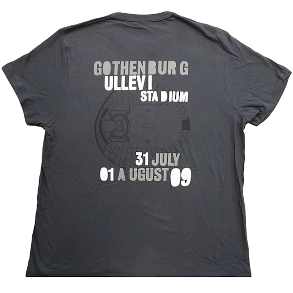 U2 Unisex Vuxen 360 Graders Turné Göteborg 2009 Baktryck Bomull Grey XL