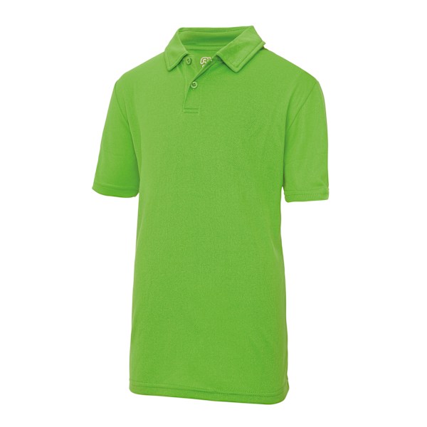 Just Cool Kids Unisex Sports Polo Plain Shirt (2-pack) 9-11 Lime 9-11 Years