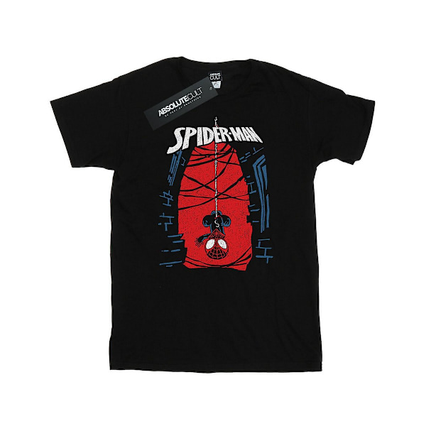 Spider-Man T-shirt i bomull för män, svart, M Black M