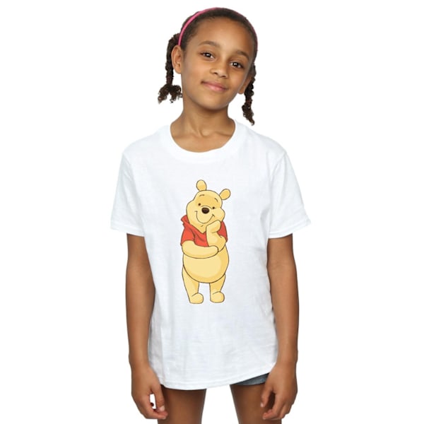 Disney Girls Winnie The Pooh Söt Bomull T-shirt 5-6 År Vit White 5-6 Years