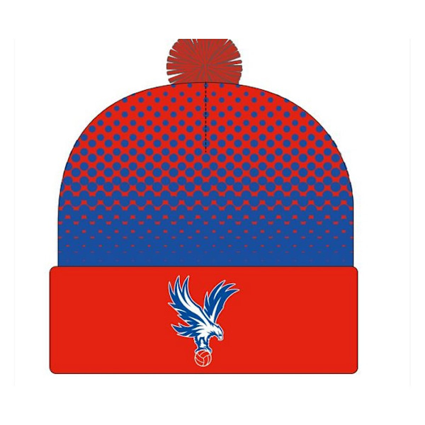 Crystal Palace FC Bobble Knitted Cuffed Beanie One Size Röd/Blå Red/Blue One Size