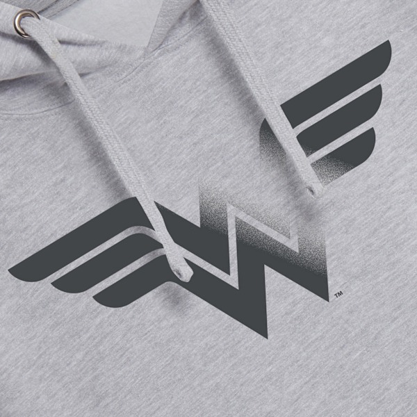 Wonder Woman Dam/Kvinnor Logo Hoodie M Heather Grey Heather Grey M