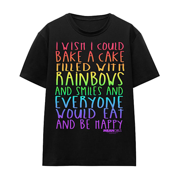 Mean Girls Unisex Vuxen Regnbågar Och Tårta T-Shirt M Svart Black M