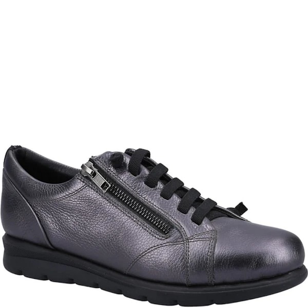 Fleet & Foster Dam/Dam Polperro Läder Sneakers 4 UK Pewter Pewter 4 UK