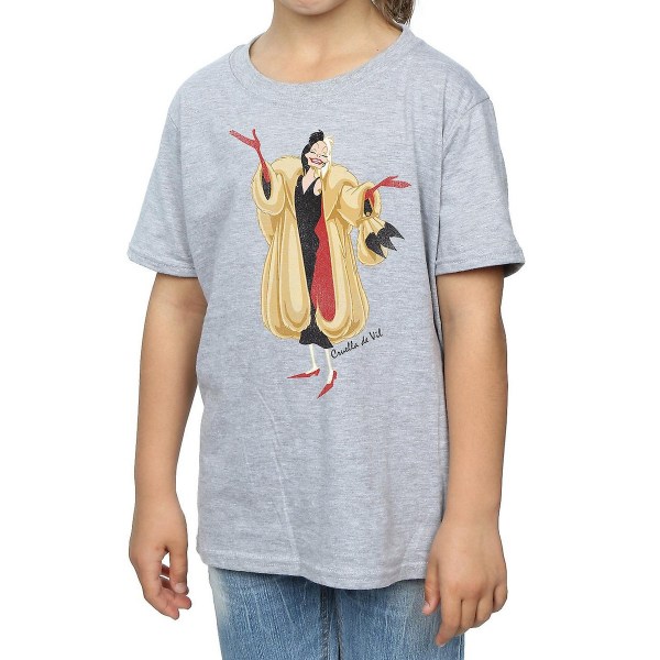 101 Dalmatiner Girls Classic Cruella De Vil T-Shirt 12-13 år Sports Grey 12-13 Years