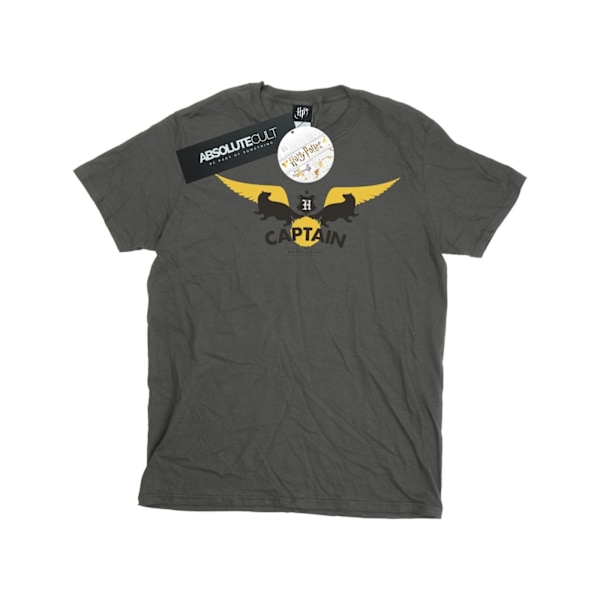 Harry Potter Pojkar Hufflepuff Kapten T-Shirt 12-13 År Kolgrå Charcoal 12-13 Years
