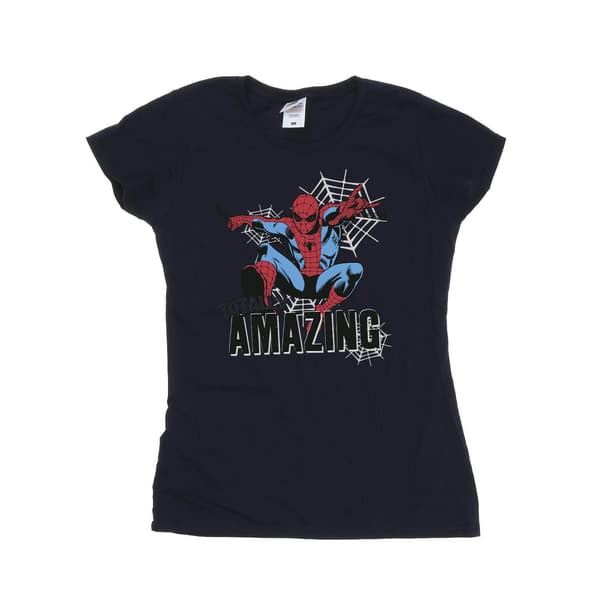 Marvel Dam/Dam Spider-Man Amazing T-shirt i bomull M Marinblå B Navy Blue M