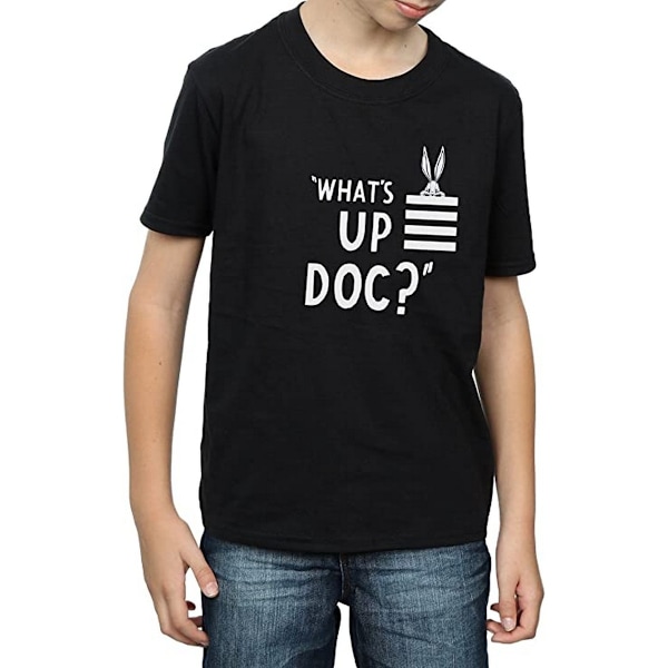 Looney Tunes Boys What´s Up Doc Bugs Bunny Randig Bomull T-shirt Black 12-13 Years