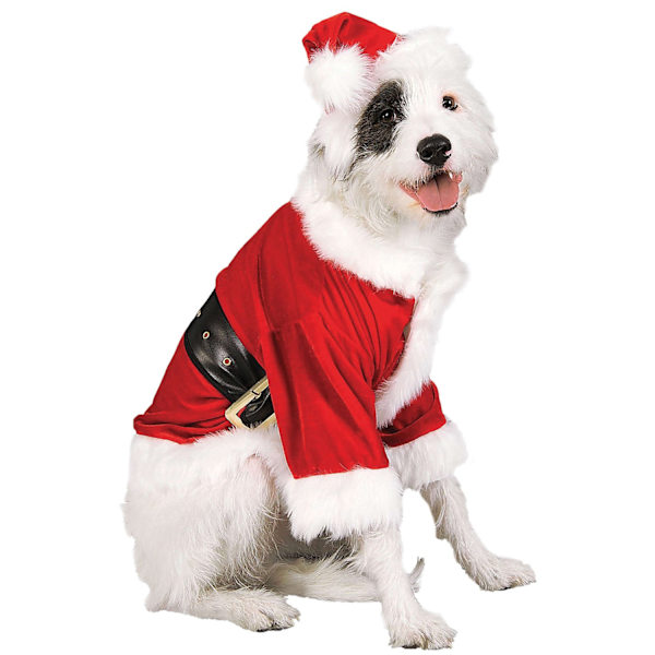 Bristol Novelty Jultomte Hundkostym S Röd/Vit/Svart Red/White/Black S