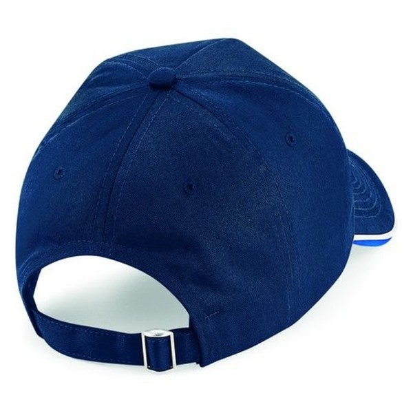 Beechfield Adults Unisex Authentic 5 Panel Piped Peak Cap One S French Navy/Bright Royal/White One Size