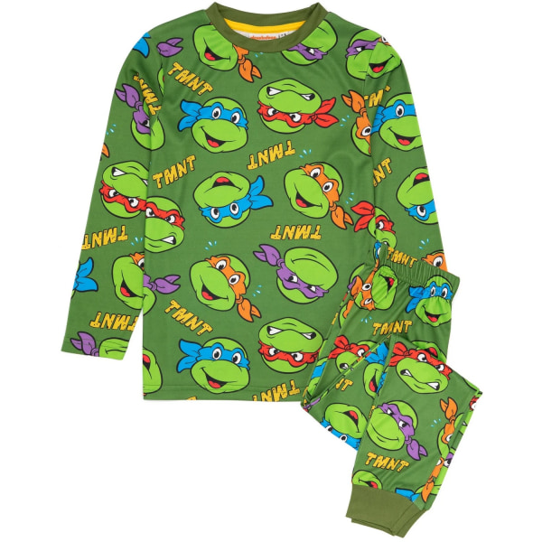 Teenage Mutant Ninja Turtles Barn/Barn Lång Pyjamas Set 4-5 Green 4-5 Years