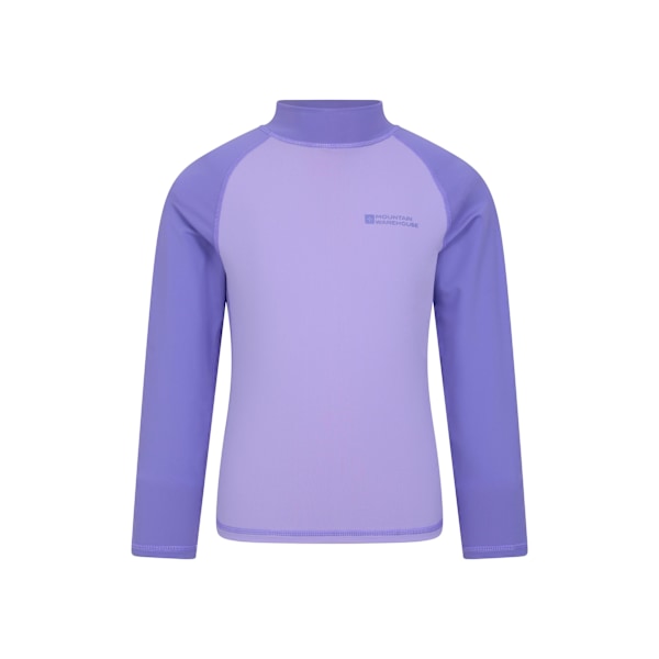 Mountain Warehouse Barnkläder/Barn Långärmad Rashguard 9-10 År Dusky Purple 9-10 Years