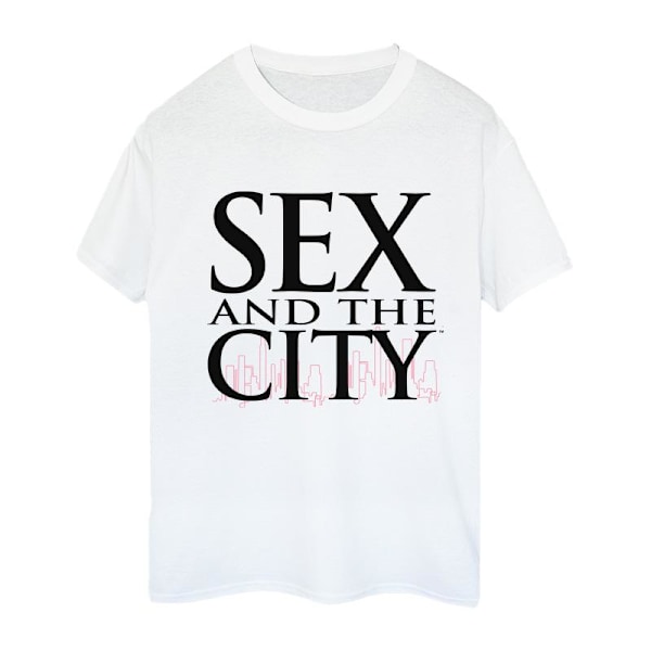 Sex And The City Dam/Damer Logo Skyline Bomull Boyfriend T-shirt White M