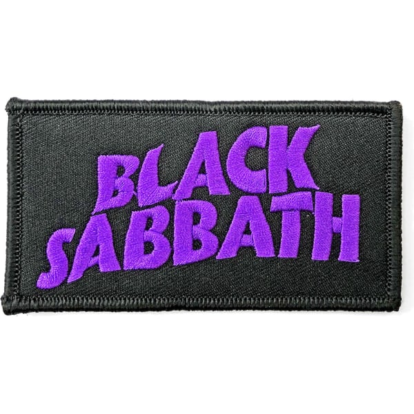 Black Sabbath Wavy Logo Iron On Patch One Size Svart/Lila Black/Purple One Size