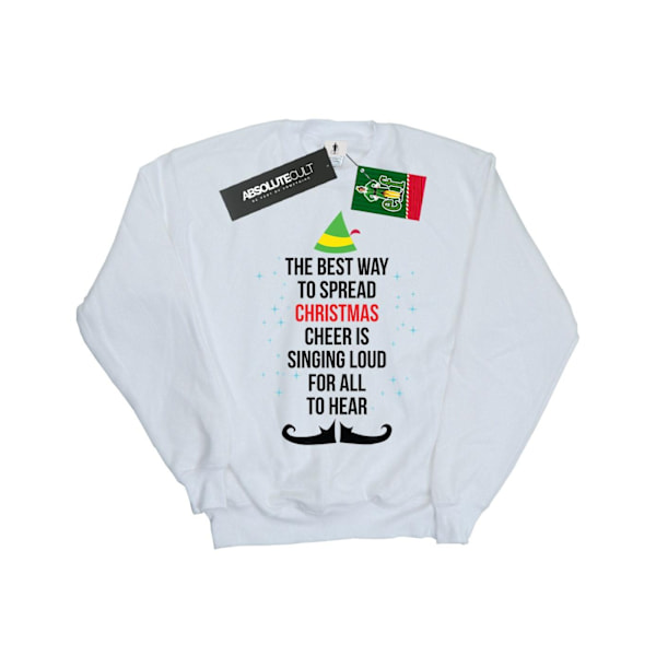 Elf Boys Christmas Cheer Text Sweatshirt 5-6 år Vit White 5-6 Years