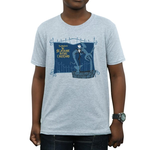 Disney Boys Nightmare Before Christmas Jack And The Well T-Shir Sports Grey 9-11 Years