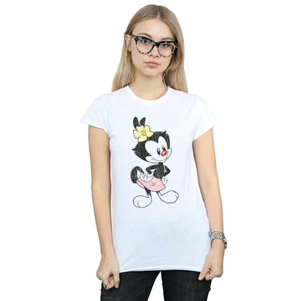 Animaniacs Dam/Kvinnor Dot Classic Pose Bomull T-shirt XL Vit White XL