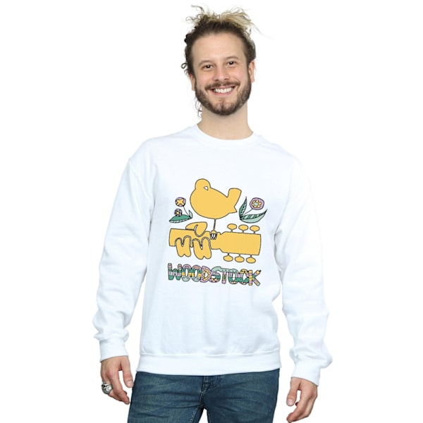 Woodstock Herr Aztek Mönstrad Sweatshirt 5XL Vit White 5XL