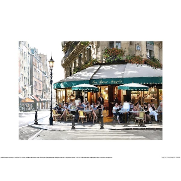 Richard Macneil Corner Cafe Pappersposter 40cm x 30cm Flerfärgad Multicoloured 40cm x 30cm