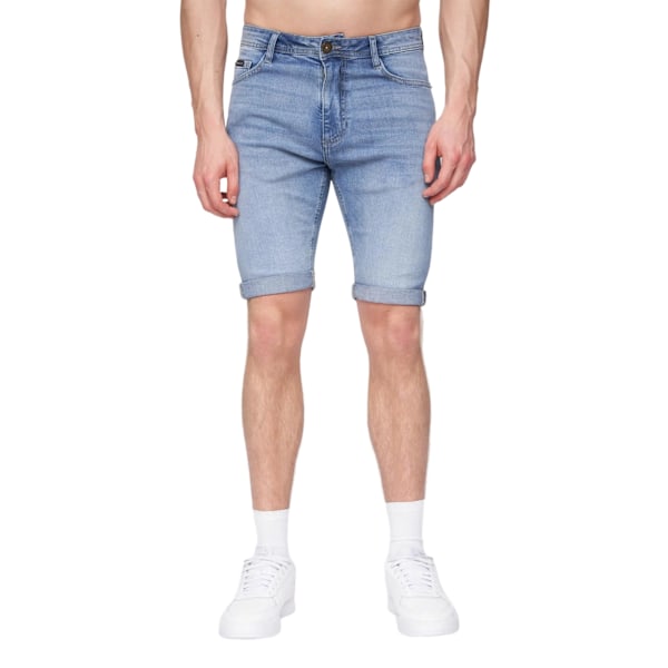 Henleys Mens Flex Denim Shorts 30R Ljus Tvätt Light Wash 30R