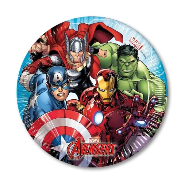 The Avengers engångstallrikar av papper (paket med 8) One Size Multi Multicoloured One Size