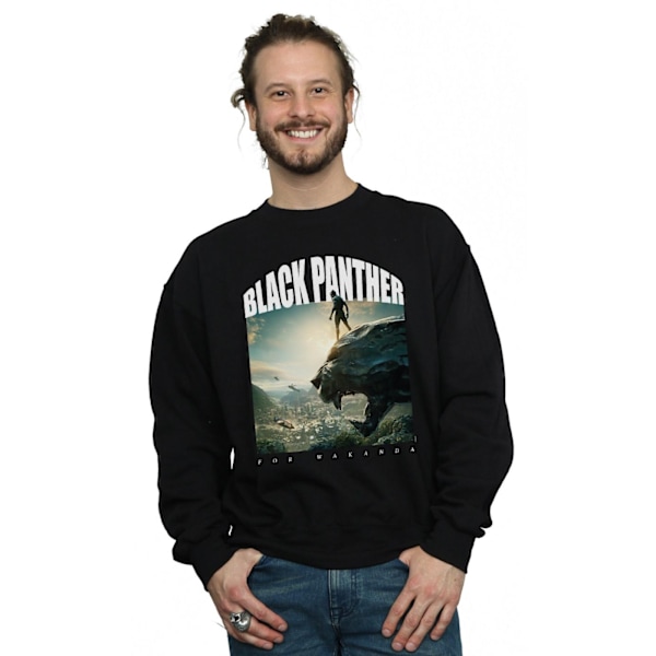 Marvel Herr Svart Panther För Wakanda Sweatshirt S Svart Black S