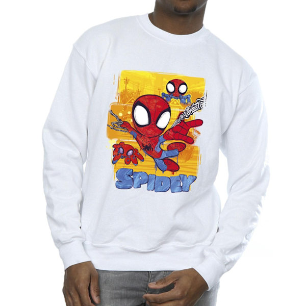 Marvel Herr Spidey And His Amazing Friends Flygande Sweatshirt 4X White 4XL