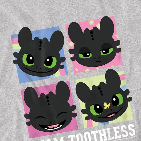 Draktränaren Barn/Kids Team Toothless Squares Athletic Heather 5-6 Years