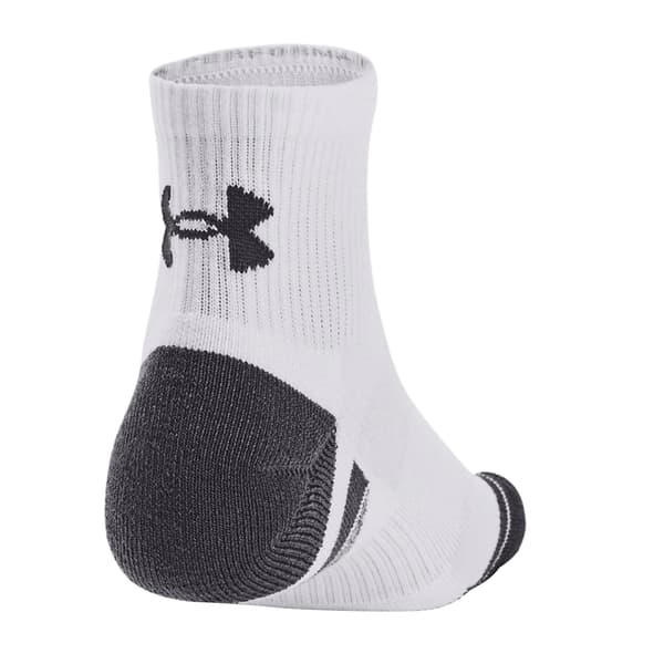 Under Armour Unisex Adult Performance Tech Socks (3-pack) M White M